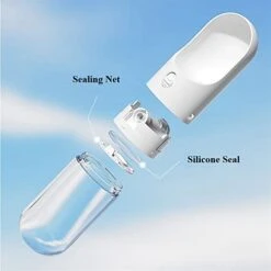 AACARB Cat Water Dispenser, 450ML Foldable Pet Dog Water Bottle Drinking Bowl Travel Outdoor Feeder Portable (Color : Cyan) -Pet Care Center 41GB4fFEyBL