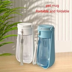 AACARB Cat Water Dispenser, Foldable Dog Water Bottle Leak Proof For Walking Hiking Travel Outdoor Walking White/Blue Outdoor Walking (Color : White) -Pet Care Center 41GYwyhthZL