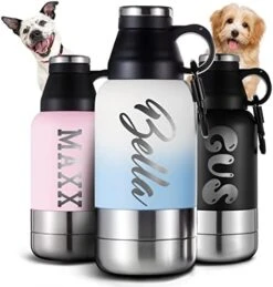 KOALA PAL 32oz Portable Dog Water Bottle W/Dog Bowls, Dog Travel Water Bottle + Travel Dog Bowls, Human And Dog Water Bottle, Dog Water Bowl Dispenser, Dog Travel Bowl, Travel Accessories For Dogs -Pet Care Center 41K7T4fbZL. AC