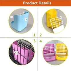 Rabbit Feeder Bunny Guinea Pig Hay Feeder, Hay Guinea Pig Hay Feeder, Chinchilla Plastic Food Bow (Pink) -Pet Care Center 41MQr38iZZL