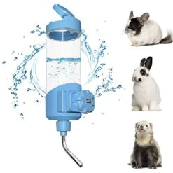 Vannon [2023 New Upgraded] Top Fill Small Animal Water Bottles For Crate 23oz No Drip BPA Free Water Dispenser With Stainless Steel Nozzle For Rabbit, Chinchilla, Ferret, Guinea Pigs, Hedgehog