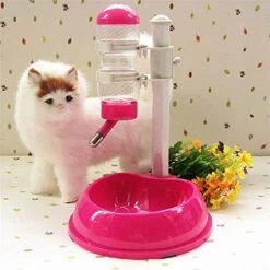 AACARB Cat Water Dispenser, Pet Cat Dog Water Drinker Dispenser Bottle Plastic Automatic Fountain Drinker Multicolor Food Stand Hamster Feeder Dish Bowl (Color : Gold) -Pet Care Center 41ObehzNHtL