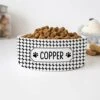 GENERIC Personalized Black Houndstooth Pattern Pet Bowl, Dog Name Bowl, Cat Name Bowl, Gift For Pets, Ceramic Bowl Available In Two Sizes -Pet Care Center 41OeAji2YEL