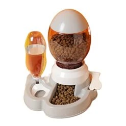 AYENCI Cat Automatic Water, 2.2L Pet Dog Cat Automatic Feeder Bowl Dogs Drinking Water 528ml Bottle Kitten Bowls Slow Food Feeding Container (Color : New Gray)