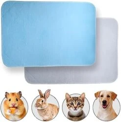 JT Pet Guinea Pig Cage Liner - Pack Of 2 Washable Pee Pads For Dogs, Smooth Fleece Guinea Pig Bedding For Cage & Crates, Reusable & Waterproof Puppy Pee Pads - 36x24 Inches, Brown Grey -Pet Care Center 41UWQOCTVnL. AC