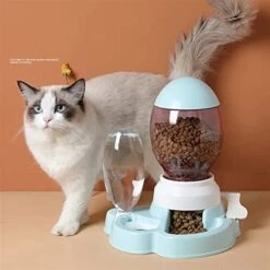 AYENCI Cat Automatic Water, 2.2L Pet Dog Cat Automatic Feeder Bowl Dogs Drinking Water 528ml Bottle Kitten Bowls Slow Food Feeding Container (Color : New Gray) -Pet Care Center 41UXWQ3PEQL