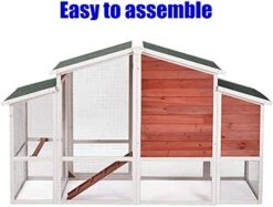 Tenouvos Higher Quality & Stronger Outdoor Chicken Coop, Large Solid Wooden Rabbit Hutch, Poultry Pet Cages, Small Animal House With Tray & Ramp & Heavy Duty Safety Net For Small Animal 11 Tenouvos Higher Quality & Stronger Outdoor Chicken Coop, Large Solid Wooden Rabbit Hutch, Poultry Pet Cages, Small Animal House With Tray & Ramp & Heavy Duty Safety Net For Small Animal -Pet Care Center 41VaPzVYu0L