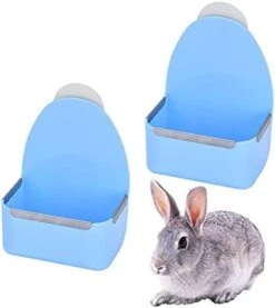 Kathson Food And Water Bowl Cage Feeder For Rabbits Dish Feeder Removable Hanging Spill Proof Anti Bite For Rabbit, Guinea Pig, Chinchilla, Hamster, Ferret (Blue) -Pet Care Center 41VwbJ9pYMS. AC
