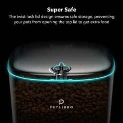 PETLIBRO Automatic Dog Feeder, 6L Dog Food Dispenser With Twist Lock Lid, Timed Dog Feeder With Clog-Free Design & Low Food LED Indication, Up To 50 Portion 6 Meals Daily For Dogs Cats Pets -Pet Care Center 41WS7CGfdfL