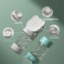 AACARB Cat Water Dispenser, 3-in-1 350ml Dog Bottle 200ml Independent Food Bowl Portable Water Drink Feeding For Small Dogs Outdoor Appliance Poop Bag Area (Color : Blue) -Pet Care Center 41Wun9c5eeL