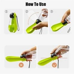 AACARB Cat Water Dispenser, Portable Dog Water Bottle Foldable Pet Feeder Dispenser Water Bottle Outdoor Travel Drinking Pet Dog Drink Bowls Dogs Supplies (Color : Green) -Pet Care Center 41YGsdLmk5L 1