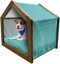 Ambesonne Abstract Wooden Pet House, Overlapping Citrus Grape Lemon Fruit Slices Vitamin Organic Food, Indoor & Outdoor Portable Dog Kennel With Pillow And Cover, Small, Vermilion Orange -Pet Care Center 41YKlLrzcjL. AC 1