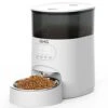GHG Automatic Cat Feeder, 4L Auto Pet Food Dispenser With Stainless Steel Bowl, Desiccant Bag, Programmable Portion Timed Control 1-6 Meals Per Day, 10s Voice Recorder For Small Medium Cats And Dogs