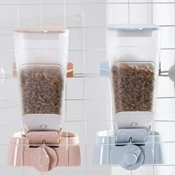 WDXIN Rabbit Water Feeder, Pet Cage Suspended Water Dispenser, Hanging Automatic Small Animal Water Bottle Bowl For Bunny Cat(Feeder,Pink) -Pet Care Center 41a8bacLIUL