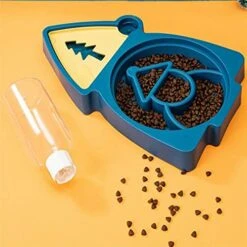 AYENCI Cat Automatic Water, 320ml Dog Water Feeder Bowl Cute Elk Automatic Drinking Water Bottle Stainless Steel Double Bowl For Cats Dogs Pet Accessories (Color : Green) -Pet Care Center 41aOcA5x8IL