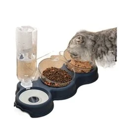 AYENCI Cat Automatic Water, Automatic Cat Bowl Pet Dog Bowl Feeder With Water Supply (Size : Dark Bule)