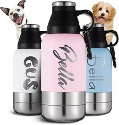 KOALA PAL 32oz Portable Dog Water Bottle W/Dog Bowls, Dog Travel Water Bottle + Travel Dog Bowls, Human And Dog Water Bottle, Dog Water Bowl Dispenser, Dog Travel Bowl, Travel Accessories For Dogs -Pet Care Center 41cOUgeVzvL. AC