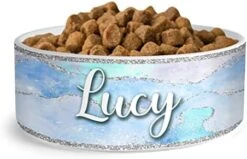 GENERIC Personalized Dog Bowl, Customized Food And Water Dish For Puppy, Cats, Rabbit, Custom Dog’s Name Gift For Small, Medium, Large Dogs, Print Both Sides, Microwave And Dishwasher Safe (Green) -Pet Care Center 41d8l6omxGL. AC