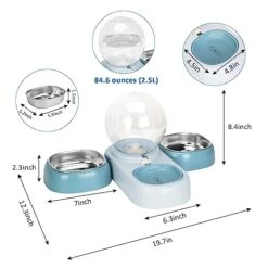 DricRoda Automatic Cat Food Water Dispenser Dog Rabbit Feeder Waterer For Small Pets, Auto Gravity Pet Food And Water Bowl Set For Indoor Cats Ferret Guinea Pig Bunny Dog Feeding Watering Supplies -Pet Care Center 41eugmYnHhL