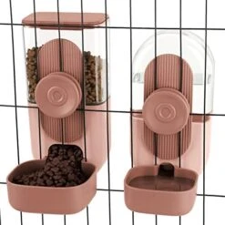 2PCS Hanging Pet Food Water Dispenser Automatic Small Pet Feeder For Cage(Cage Spacing Over 1.2Inchx1.2Inch), Rabbit Food Holder Water Dispenser Set For Bunny Kitten Guinea Pig Ferret Small Dog -Pet Care Center 41gKWCSUYHL. AC