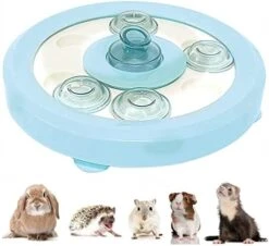 Small Animal Interactive Slow Feeder Ferret Foraging Toy Rabbit Treat Dispenser Hamsters Feeding Bowl Hide Game Toys For Rats Gerbils Bunny Hedgehog Chinchillas Dog Cat (Blue) -Pet Care Center 41iW0atpCBL. AC
