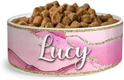 GENERIC Personalized Dog Bowl, Customized Food And Water Dish For Puppy, Cats, Rabbit, Custom Dog’s Name Gift For Small, Medium, Large Dogs, Print Both Sides, Microwave And Dishwasher Safe (Green) -Pet Care Center 41kpcWStIzL. AC