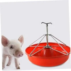 Yardwe Automatic Rabbit Feeder Food Toy Toys For Bunnies Pig Water Dispenser Pig Water Drinking Bowl Pig Plastic Bowl Plastic Feeder Pig Feeder Pig Bowl Hay Manger Guinea Pig Red Set -Pet Care Center 41mHAmDwKOL