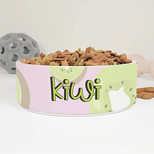 GENERIC Kiwi Pattern Personalized Pet Bowl Cat Bowls, Cute Dog Bowl With Name, Custom Ceramic Dog Cat Pet Bowls Available In Two Sizes 3 GENERIC Kiwi Pattern Personalized Pet Bowl Cat Bowls, Cute Dog Bowl With Name, Custom Ceramic Dog Cat Pet Bowls Available In Two Sizes