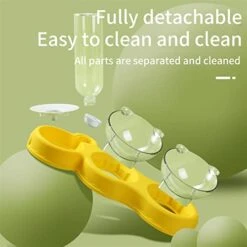 AYENCI Cat Automatic Water, Automatic Feeder Cat Bowl Pet Dog Bowl With Water Fountain Bottle Feed Water Feeder Bowl For Cats Food Feeer Dish Container (Color : Blue) -Pet Care Center 41nDaUte1bL