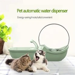 AACARB Cat Water Dispenser, Cat And Dog Water Dispenser Automatic Circulation Ultra-Quiet Pet Drinking Bowl 4.5L Large-Capacity Feeder Pet Food Bowl (Color : Green) -Pet Care Center 41pfYBJyBLL