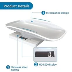 Digital Pet Scale Set, 33lb/15kg Small Animal Scale Food Scale Grams And Ounces, Kitchen Electronic Weight Scale, For Kitten/Puppy/Hamster/Little Bird/Rabbit -Pet Care Center 41pzlFXkNuL