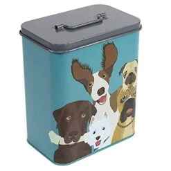 Burgon & Ball Creaturewares GCR/Dog Pet Food Storage Tin The Rabble' Dog, Grey, 16.5 X 11 X 20 Cm
