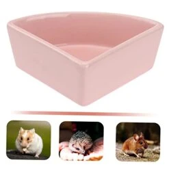 Iplusmile 3 Pcs Hamster Feeding Bowl Triangle Rabbit Water Bottle Cage For Rabbits Doggie Water Bottle Hamster Bowls Small Animal Water Bottle Hamster Bottle Food Bowl Ceramics Bowl Pink Pet -Pet Care Center 41shxkvynvL