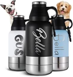 KOALA PAL 32oz Portable Dog Water Bottle W/Dog Bowls, Dog Travel Water Bottle + Travel Dog Bowls, Human And Dog Water Bottle, Dog Water Bowl Dispenser, Dog Travel Bowl, Travel Accessories For Dogs -Pet Care Center 41stzIqyXL. AC