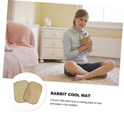 Iplusmile 4 Pcs Rabbit Mat Small Dog Chew Toys Chinchilla Bedding Toys For Kittens Rabbit Bed Cat Summer Mat Pet Bedding Cooling Grass Mat Cool Bed Manual Grass And Vines Chew Toys -Pet Care Center 41szHTLDLGL