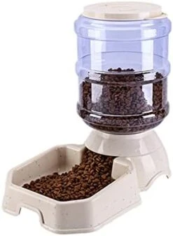 AYENCI Cat Automatic Water, Automatic Pet Cat Feeders 3.8l Plastic Feeders Dog Bowl Water Bottle Large Capacity Food Water Dispenser For Dogs Cat Pet Product (Size : Pink Food Feeder) -Pet Care Center 41tqMd5zv3L. AC