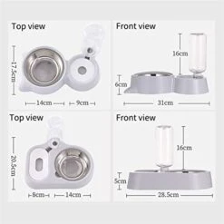 AACARB Cat Water Dispenser, Dog Bowl Detachable Pet Automatic Drinking Water Bottle Double Cat Bowl Not Wet Mouth For Dog Cat Feeding Dishes Pets Supplies (Color : Red) -Pet Care Center 41uSeoaAuDL