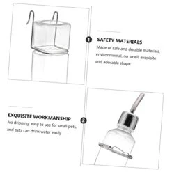 4 Pcs X Bottle- Drinker Hamster Stainless Ferret Fountain Fountains Small Drinking Animal Rabbit No Dripping Bottles- Pets Transparent Squirrel On Rabbits Chinchilla -Pet Care Center 41ua2IocF4L