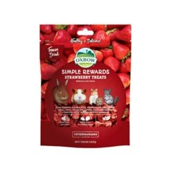 Oxbow Simple Rewards Treats Rabbit Guinea Pig Chinchilla Strawberry .5 Oz 3 Pack -Pet Care Center 41vNKDD2Z5L