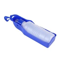 AACARB Cat Water Dispenser, 250ml/500ml Pet Dog Portable Plastic Water Bottle Pet Water Bottle Outdoor Travel Water Feeder Folding Bowl (Size : Blue, Color : 500ml)