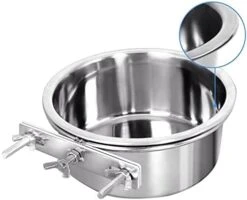 AYENCI Cat Automatic Water, Dog Kennel Stainless Steel Bowls No Spill Hanging Cage Box Water Food Pet Feeder Cat Puppy Feeding Easy To Install (Size : M) -Pet Care Center 41y1qzQbM0L. AC 2
