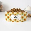 GENERIC Personalized Pet Name Bowl, Sunflowers Pattern Pet Bowl, Ceramic Food Bowl For Dog, Cat Drinking Bowl (Available 2 Sizes) -Pet Care Center 41ySCa2VnsL