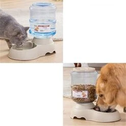 AYENCI Cat Automatic Water, Dog Automatic Feeders Plastic Water Bottle Cat Bowl Feeding And Drinking Dog Water Dispenser Pet Feeding Bowl Pet Supplies (Size : Pink Water)