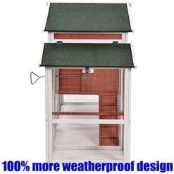 Tenouvos Higher Quality & Stronger Outdoor Chicken Coop, Large Solid Wooden Rabbit Hutch, Poultry Pet Cages, Small Animal House With Tray & Ramp & Heavy Duty Safety Net For Small Animal 9 Tenouvos Higher Quality & Stronger Outdoor Chicken Coop, Large Solid Wooden Rabbit Hutch, Poultry Pet Cages, Small Animal House With Tray & Ramp & Heavy Duty Safety Net For Small Animal -Pet Care Center 41ylmDVAuEL