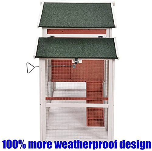 Tenouvos Higher Quality & Stronger Outdoor Chicken Coop, Large Solid Wooden Rabbit Hutch, Poultry Pet Cages, Small Animal House With Tray & Ramp & Heavy Duty Safety Net For Small Animal 5 Tenouvos Higher Quality & Stronger Outdoor Chicken Coop, Large Solid Wooden Rabbit Hutch, Poultry Pet Cages, Small Animal House With Tray & Ramp & Heavy Duty Safety Net For Small Animal - Image 3