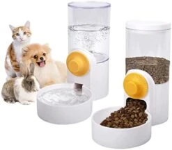 DricRoda Automatic Cat Food Water Dispenser Dog Rabbit Feeder Waterer For Small Pets, Auto Gravity Pet Food And Water Bowl Set For Indoor Cats Ferret Guinea Pig Bunny Dog Feeding Watering Supplies -Pet Care Center 41z1SqA5IFL. AC