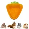 Rabbit Food Bowl - Ceramic Bunny Guinea Pig Hay Feeder Food Dish Water Bowl Chew Resistant Food Bowls Water Feeder For Rabbits, Guinea Pigs, Chinchilla, Ferrets (Big Carrot)
