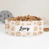 GENERIC Dog Paw Print Pattern Personalized Pet Bowl Cat Bowls, Cute Dog Bowl With Name, Custom Ceramic Dog Cat Pet Bowls Available In Two Sizes -Pet Care Center 41zDeB4t1AL