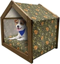 Ambesonne Acorn Wooden Pet House, Fallen Autumn Leaves Concept Squirrels In Peaceful Nature, Indoor & Outdoor Portable Dog Kennel With Pillow And Cover, Medium, Multicolor 27 Ambesonne Acorn Wooden Pet House, Fallen Autumn Leaves Concept Squirrels In Peaceful Nature, Indoor & Outdoor Portable Dog Kennel With Pillow And Cover, Medium, Multicolor -Pet Care Center 511d J7C1HL. AC