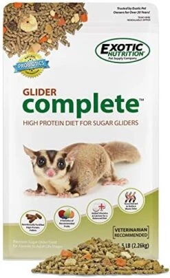 Glider Complete - Healthy High Protein Nutritionally Complete Staple Diet Sugar Glider Food (2 Lb) -Pet Care Center 515TUJFUqL. AC